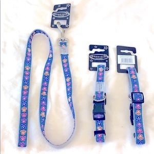 1 leash with 2 collars set - NWT